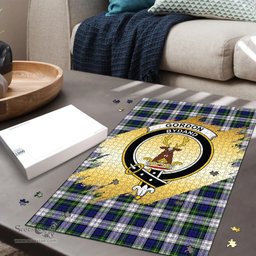 Scottish Gordon Dress Modern Clan Tartan Puzzle - Gold Style Scottish Plaid Tartan Plaid