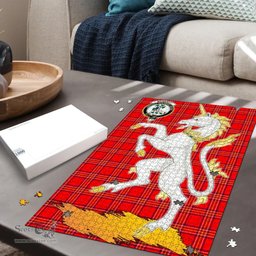 Scottish Burnett Modern Clan Tartan Puzzle - Unicorn Style Scottish Plaid Tartan Plaid