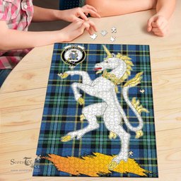 Scottish Hope Clan Tartan Puzzle - Unicorn Style Scottish Plaid Tartan Plaid