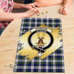 Scottish Gordon Dress Modern Clan Tartan Puzzle - Gold Style Scottish Plaid Tartan Plaid