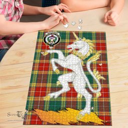 Scottish Buchanan Old Sett Clan Tartan Puzzle - Unicorn Style Scottish Plaid Tartan Plaid