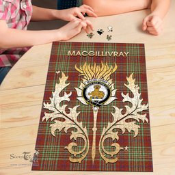 Scottish MacGillivray Hunting Ancient Clan Tartan Puzzle - Thistle Scotland Style Scottish Plaid Tartan Plaid