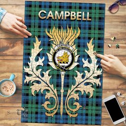 Scottish Campbell Ancient 01 Clan Tartan Puzzle - Thistle Scotland Style Scottish Plaid Tartan Plaid