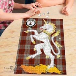 Scottish Davidson Dress Dancers Clan Tartan Puzzle - Unicorn Style Scottish Plaid Tartan Plaid