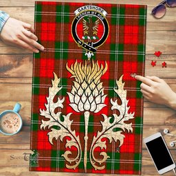 Scottish Gartshore Clan Tartan Puzzle - Thistle Gold Style Scottish Plaid Tartan Plaid