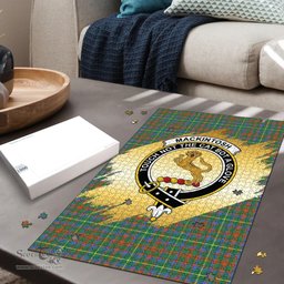 Scottish MacKintosh Hunting Ancient Clan Tartan Puzzle - Gold Style Scottish Plaid Tartan Plaid