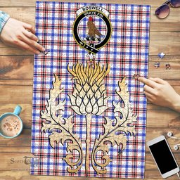Scottish Boswell Modern Clan Tartan Puzzle - Thistle Gold Style Scottish Plaid Tartan Plaid