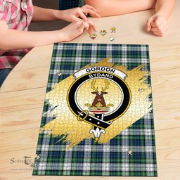 Scottish Gordon Dress Ancient Clan Tartan Puzzle - Gold Style Scottish Plaid Tartan Plaid