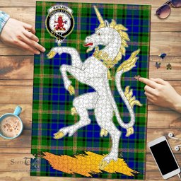Scottish Maitland Clan Tartan Puzzle - Unicorn Style Scottish Plaid Tartan Plaid