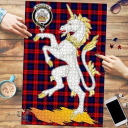 Scottish MacLachlan Modern Clan Tartan Puzzle - Unicorn Style Scottish Plaid Tartan Plaid
