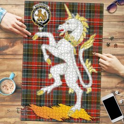 Scottish MacPherson Weathered Clan Tartan Puzzle - Unicorn Style Scottish Plaid Tartan Plaid