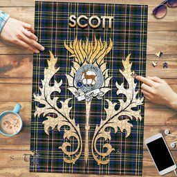 Scottish Scott Green Modern Clan Tartan Puzzle - Thistle Scotland Style Scottish Plaid Tartan Plaid