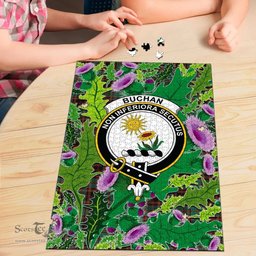 Scottish Buchan Ancient Clan Tartan Puzzle - Thistle Pattern Style Scottish Plaid Tartan Plaid