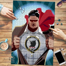 Scottish Tweedie Clan Tartan Puzzle - Supper Hero Style Scottish Plaid Tartan Plaid