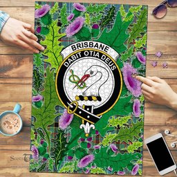 Scottish Brisbane modern Clan Tartan Puzzle - Thistle Pattern Style Scottish Plaid Tartan Plaid