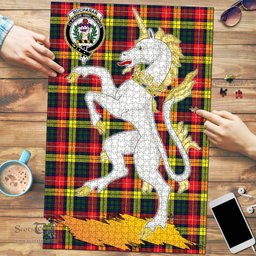 Scottish Buchanan Modern Clan Tartan Puzzle - Unicorn Style Scottish Plaid Tartan Plaid