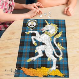 Scottish Garden Clan Tartan Puzzle - Unicorn Style Scottish Plaid Tartan Plaid