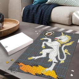 Scottish Gladstone Clan Tartan Puzzle - Unicorn Style Scottish Plaid Tartan Plaid