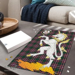 Scottish MacFarlane Hunting Modern Clan Tartan Puzzle - Unicorn Style Scottish Plaid Tartan Plaid