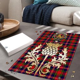 Scottish MacPherson Modern Clan Tartan Puzzle - Thistle Gold Style Scottish Plaid Tartan Plaid