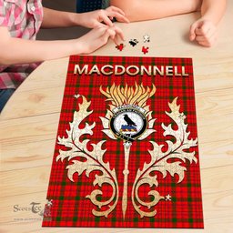 Scottish MacDonnell of Keppoch Modern Clan Tartan Puzzle - Thistle Scotland Style Scottish Plaid Tartan Plaid
