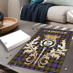 Scottish Carnegie Ancient Clan Tartan Puzzle - Thistle Scotland Style Scottish Plaid Tartan Plaid