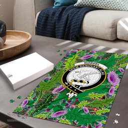 Scottish Norvel Clan Tartan Puzzle - Thistle Pattern Style Scottish Plaid Tartan Plaid