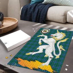 Scottish Douglas Ancient Clan Tartan Puzzle - Unicorn Style Scottish Plaid Tartan Plaid