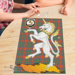 Scottish MacKintosh Ancient Clan Tartan Puzzle - Unicorn Style Scottish Plaid Tartan Plaid