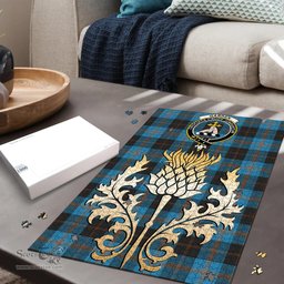 Scottish Garden Clan Tartan Puzzle - Thistle Gold Style Scottish Plaid Tartan Plaid