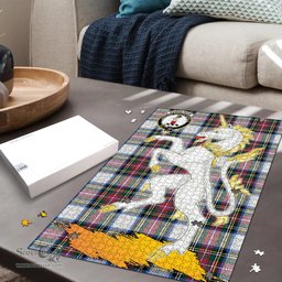 Scottish Dennistoun Clan Tartan Puzzle - Unicorn Style Scottish Plaid Tartan Plaid
