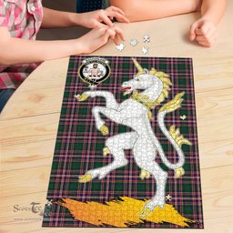 Scottish MacFarlane Hunting Modern Clan Tartan Puzzle - Unicorn Style Scottish Plaid Tartan Plaid