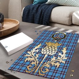 Scottish Elliot Ancient Clan Tartan Puzzle - Thistle Gold Style Scottish Plaid Tartan Plaid
