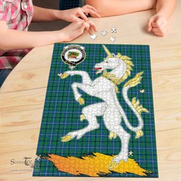 Scottish Douglas Ancient Clan Tartan Puzzle - Unicorn Style Scottish Plaid Tartan Plaid