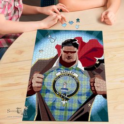 Scottish Barclay Hunting Ancient Clan Tartan Puzzle - Supper Hero Style Scottish Plaid Tartan Plaid
