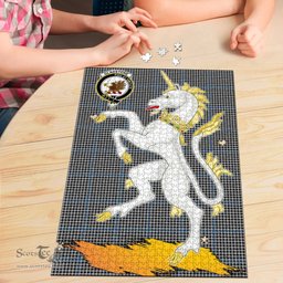 Scottish Gladstone Clan Tartan Puzzle - Unicorn Style Scottish Plaid Tartan Plaid