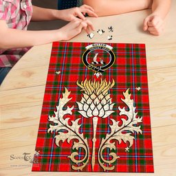 Scottish Butter Clan Tartan Puzzle - Thistle Gold Style Scottish Plaid Tartan Plaid