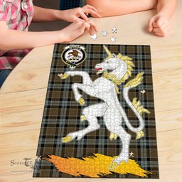 Scottish Graham of Menteith Weathered Clan Tartan Puzzle - Unicorn Style Scottish Plaid Tartan Plaid