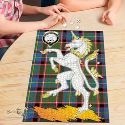 Scottish Norvel Clan Tartan Puzzle - Unicorn Style Scottish Plaid Tartan Plaid