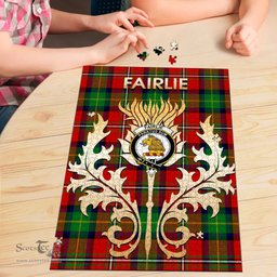 Scottish Fairlie Modern Clan Tartan Puzzle - Thistle Scotland Style Scottish Plaid Tartan Plaid