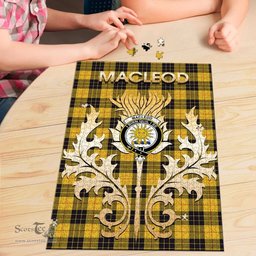 Scottish MacLeod of Lewis Ancient Clan Tartan Puzzle - Thistle Scotland Style Scottish Plaid Tartan Plaid