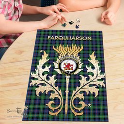 Scottish Farquharson Ancient Clan Tartan Puzzle - Thistle Scotland Style Scottish Plaid Tartan Plaid