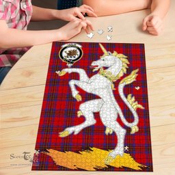 Scottish Leslie Modern Clan Tartan Puzzle - Unicorn Style Scottish Plaid Tartan Plaid