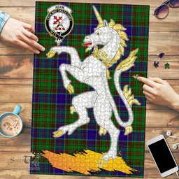 Scottish Adam Clan Tartan Puzzle - Unicorn Style Scottish Plaid Tartan Plaid