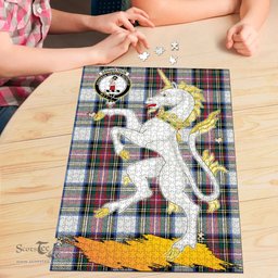 Scottish Dennistoun Clan Tartan Puzzle - Unicorn Style Scottish Plaid Tartan Plaid