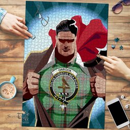 Scottish Orrock Clan Tartan Puzzle - Supper Hero Style Scottish Plaid Tartan Plaid