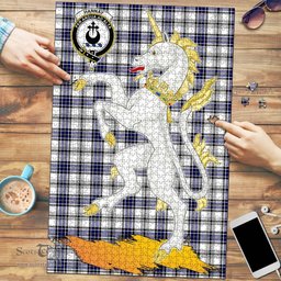 Scottish Hannay Modern Clan Tartan Puzzle - Unicorn Style Scottish Plaid Tartan Plaid