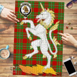 Scottish MacGregor Modern Clan Tartan Puzzle - Unicorn Style Scottish Plaid Tartan Plaid