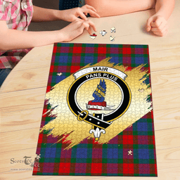 Scottish Mar Clan Tartan Puzzle - Gold Style Scottish Plaid Tartan Plaid