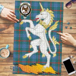 Scottish Agnew Ancient Clan Tartan Puzzle - Unicorn Style Scottish Plaid Tartan Plaid